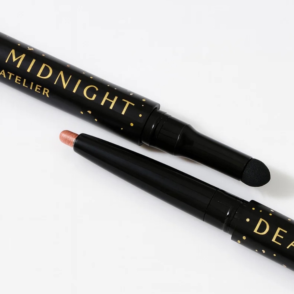 DEAR MIDNIGHT Dual Ended Creamy Shimmer Eye Shadow Stick + Blender PEACH BELLINI